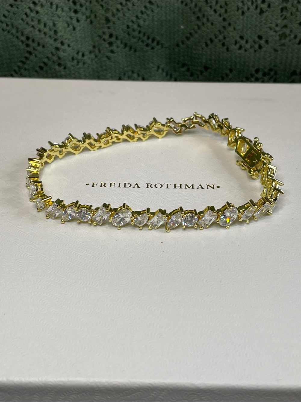 Freida Rothman Brass Base CZ Soft Bracelet NEW - Picture 1 of 8